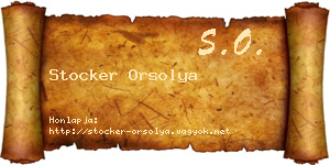 Stocker Orsolya névjegykártya