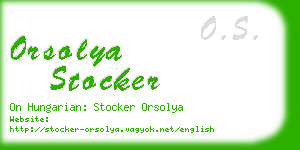 orsolya stocker business card